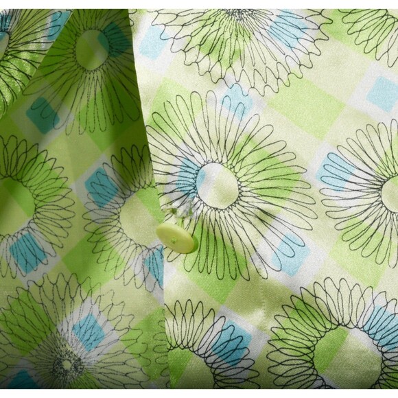 Vintage Y2K Victoria Secret Silky Green Button Up Long Sleeve Night Shirt Sz S - Picture 3 of 4